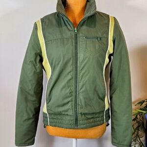 Vintage Old Navy Green Puffer Coat Size Small